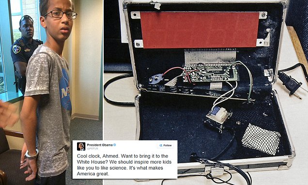 ***COMPOSITE*** Muslim Student arrested for making alarm clock that looked like a bomb Ahmed Mohamed