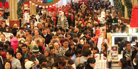Shoppers on Black Friday 2014.