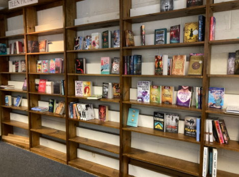 Book Revue’s empty shelves…
Photo taken by Sienna Leaver